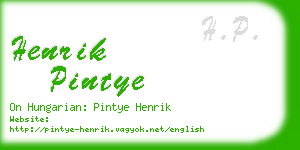 henrik pintye business card